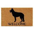 Configuracion 17 x 29 in. German Shepherd Rectangular Doormat Natural & Black CO3369399